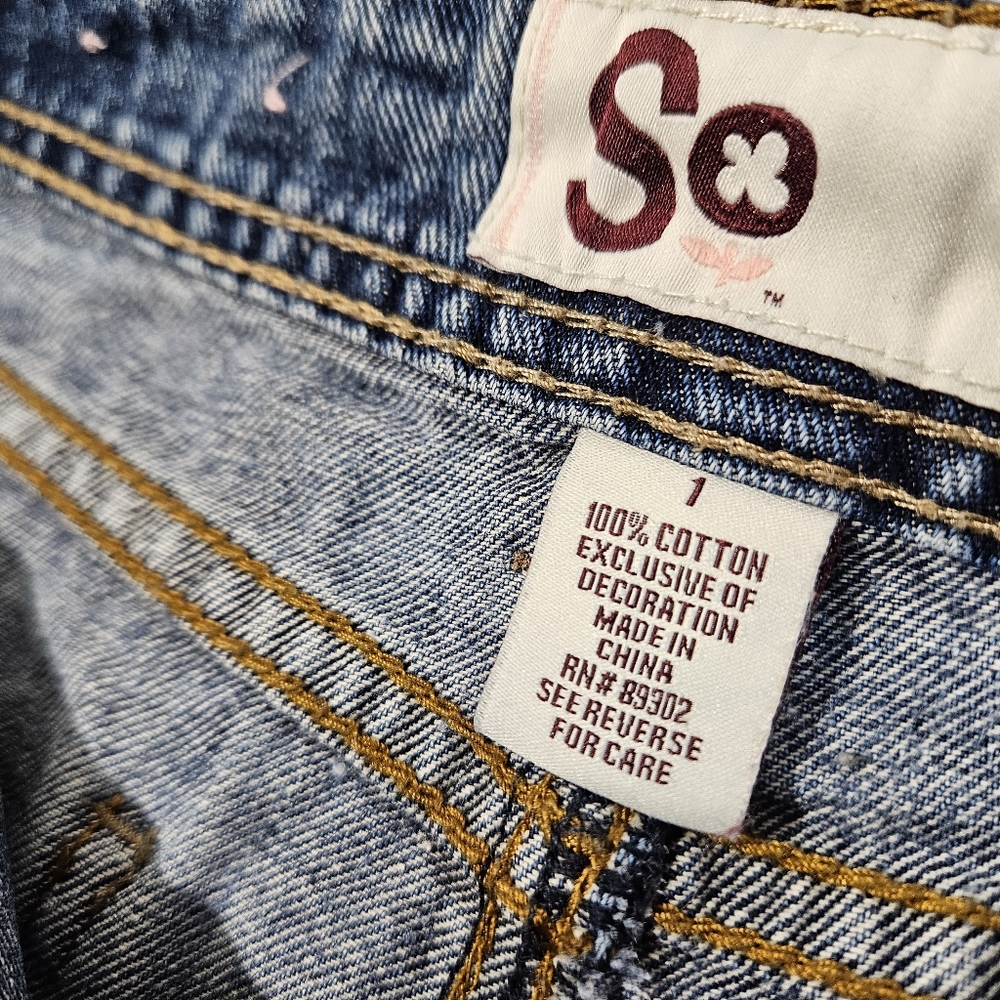 SO Distressed Denim Pocket Miniskirt - Picture 10 of 12